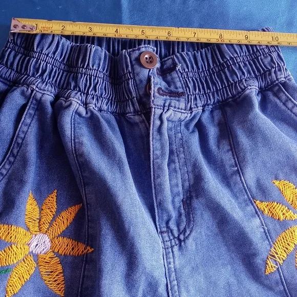 Hand embroidered Capri pants for women Amazon jungle